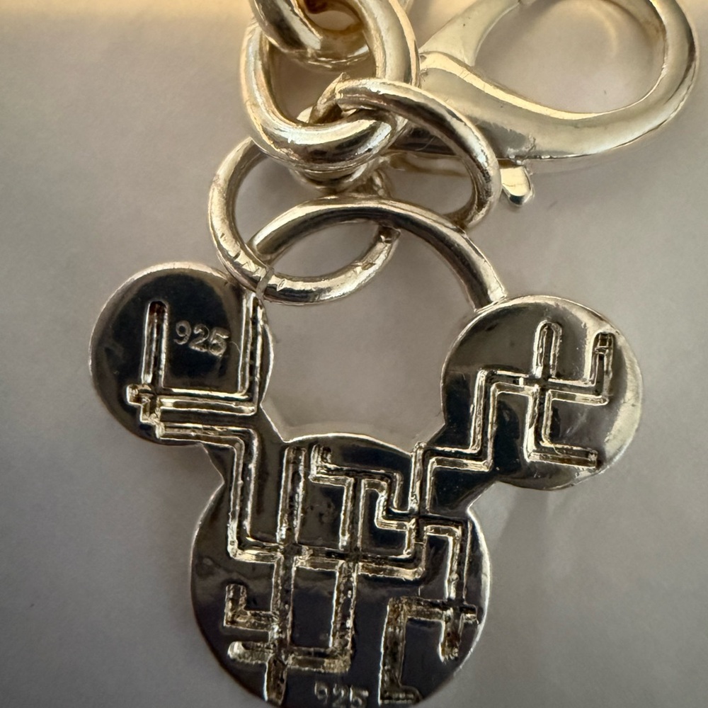 Disney Silver Bracelet with Mickey Charm - Picture 2 of 5